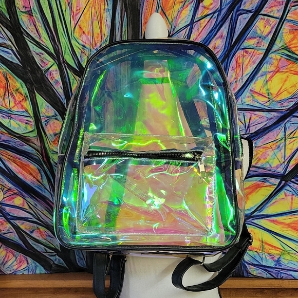 No Boundaries Handbags - Holographic Iridescent Backpack